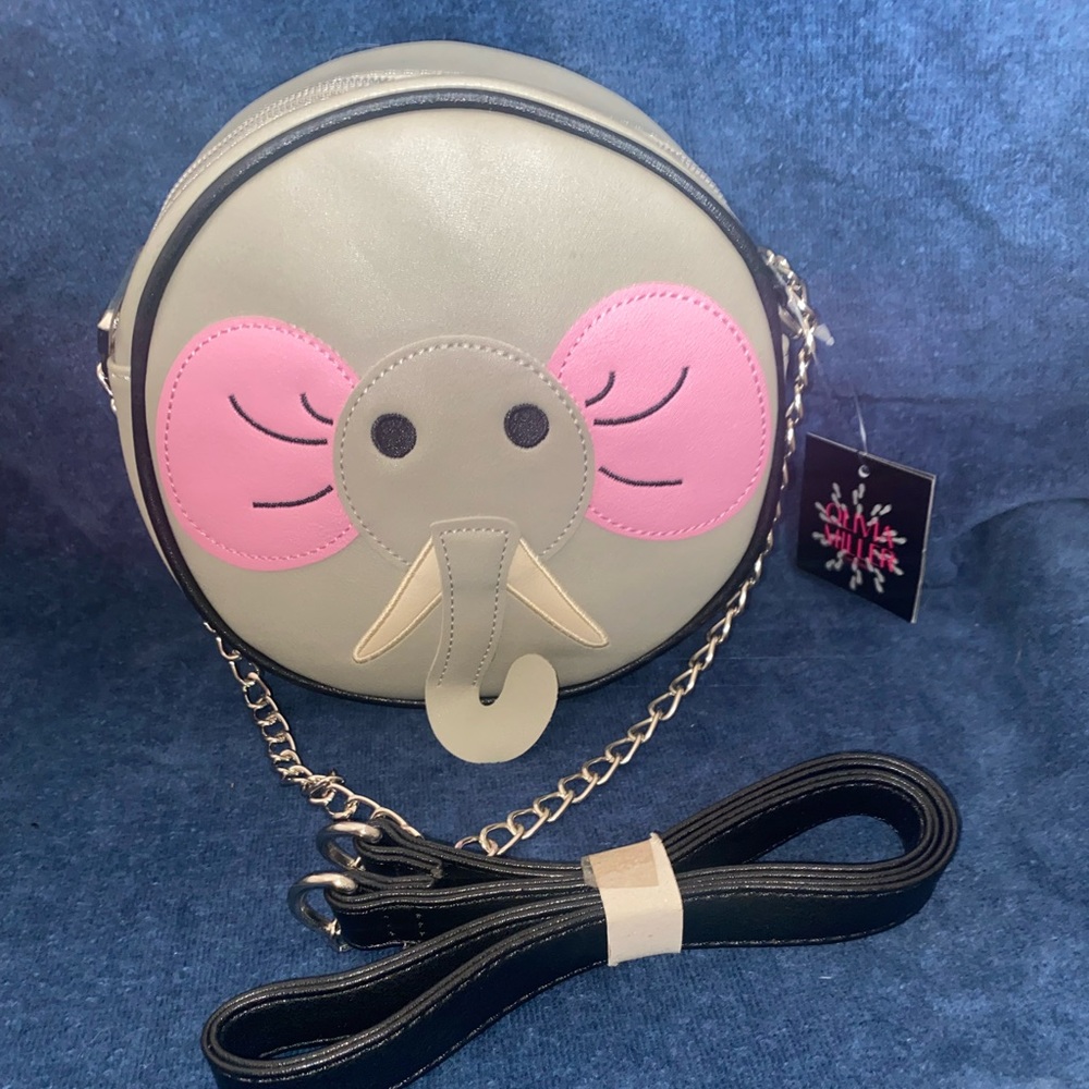 Elephant crossbody circle purse